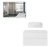 Комплект тумба с раковиной и зеркалом Qtap Tern push-open 80 см (QT044VI43007)