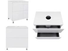 Комплект тумба с раковиной и зеркалом Qtap Tern push-open 70 см (QT044VI43012) — фото 2