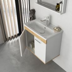 Комплект тумба с раковиной и зеркалом RJ First 60 см (RJ20600WO) — фото 2