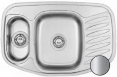 Кухонная мойка из нержавеющей стали Romzha Rampa Satin 1.5C (RO49673)