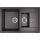 Кухонна мийка Lidz 780x495/200 BLA-03 чорна (LIDZBLA03780495200)