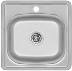 Кухонная мойка из нержавеющей стали Lidz 4848 0.6 мм Decor (LIDZ4848DEC06)