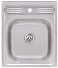 Кухонная мойка из нержавеющей стали Lidz 5060 0.6 мм Decor (LIDZ506006DEC)