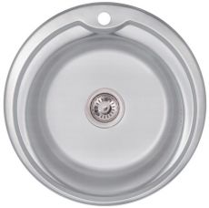 Кухонная мойка из нержавеющей стали Lidz 510-D 0.6 мм Decor (LIDZ510D06DEC)