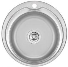 Кухонная мойка из нержавеющей стали Lidz 510-D 0.8 мм Decor (LIDZ510DDEC)