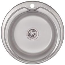 Кухонная мойка из нержавеющей стали Lidz 510-D 0.8 мм Satin (LIDZ510DSAT)