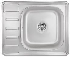 Кухонна мийка з нержавіючої сталі Lidz 6350 0.8 мм Micro Decor (LIDZ6350MDEC)