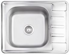 Кухонна мийка з нержавіючої сталі Lidz 6350 0.8 мм Satin (LIDZ6350SAT8)