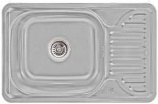Кухонна мийка з нержавіючої сталі Lidz 6642 0.8 мм Micro Decor (LIDZ664208MICDEC)