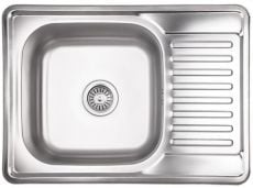 Кухонна мийка з нержавіючої сталі Lidz 6950 0.8 мм Decor (LIDZ6950DEC08)
