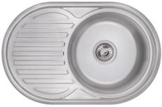 Кухонная мойка из нержавеющей стали Lidz 7750 0.6 мм Polish (LIDZ775006POL)