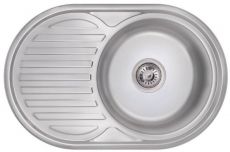 Кухонная мойка из нержавеющей стали Lidz 7750 0.8 мм Polish (LIDZ7750POL)