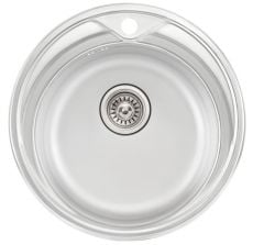 Кухонна мийка з нержавіючої сталі Qtap D510 Satin (QTD510SAT08)
