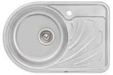 Кухонная мойка из нержавеющей стали Qtap 6744L Micro Decor (QT6744LMICDEC08)