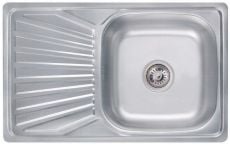 Кухонна мийка з нержавіючої сталі Lidz 7848 0.8 мм Decor (LIDZ7848DEC)