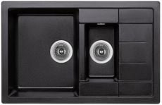 Кухонна мийка Lidz 780x495/200 BLM-14 (LIDZBLM14780495200) чорний