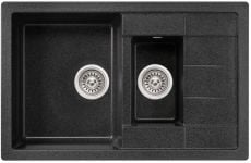 Кухонна мийка Lidz 780x495/200 GRF-13 (LIDZGRF13780495200) матовий графіт