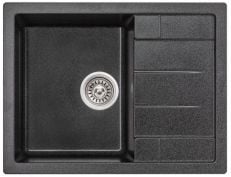 Кухонна мийка Lidz 620x500/200 GRF-13 (LIDZGRF13650500200) матовий графіт