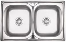 Кухонна мийка з нержавіючої сталі Lidz 7948 Decor 0,8 мм (LIDZ7948DEC08)