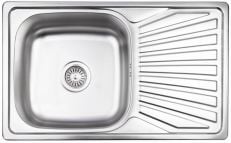 Кухонна мийка з нержавіючої сталі Lidz 7848 Micro Decor 0,8 мм (LIDZ7848MDEC)
