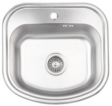 Кухонна мийка з нержавіючої сталі Lidz 4749 Micro Decor 0,8 мм (LIDZ4749MICDEC)