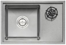 Кухонна мийка з нержавіючої сталі з кришкою та омивачем Qtap DC5638 Satin (QTDC56383012)