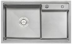 Кухонная мойка из нержавеющей стали Qtap D7848-L Satin 3.0/1.2 мм (QTD78483012)