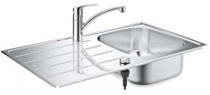 Комплект мийка з нержавіючої сталі Grohe K200 із змішувачем Eurosmart (31565SD1)