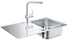 Комплект кухонна мийка з нержавіючої сталі Grohe K500 та змішувач Minta (31573SD1)