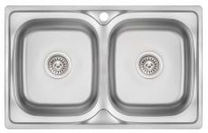 Кухонна мийка з нержавіючої сталі Lidz 7948 Micro Decor (LIDZ7948MDEC08)