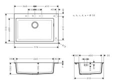 Кухонная мойка Hansgrohe S510-F660 GS черный графит (43313170) — фото 7