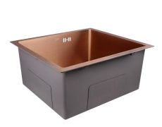 Кухонная мойка из нержавеющей стали Qtap D4843BR Bronze бронза (QTD4843BRPVD10) — фото 3