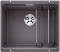Кухонна мийка з тримачами Blanco ETAGON 500-U темна скеля (522228)