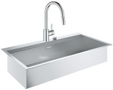 Комплект кухонна мийка Grohe K800 31586SD0 зі змішувачем Grohe Eurosmart Cosmopolitan 31481001 (31586SD031481001)