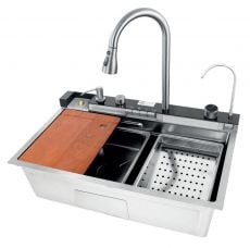 Кухонна мийка з вбудованим змішувачем Mixxus MH7546-SET-06.SUS304 DECOR (MX9577)