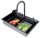 Кухонная мойка со встроенным смесителем Zerix ZH7546-SET-01 NANO-BLACK (ZM5575)
