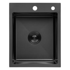 Кухонная мойка из нержавеющей стали Kroner KRP PVD Schwarze - 4050HM 3.0/1.0 мм графит (CV035374)