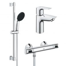 Комплект змішувачів для душу з термостатом Grohe QuickFix Precision Flow&Start Edge ColdStart (UA202503TE)