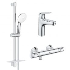 Комплект змішувачів для душу з термостатом Grohe EuroEco Grohtherm 500 (UA123241M0)