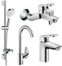 Набор смесителей для ванны 4в1 Hansgrohe LOGIS LOOP 100 (1142019)