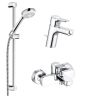 Набор смесителей для ванны 3в1 Kludi Pure&Easy (376850565)