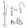 Набір змішувачів для ванни і кухні Grohe Eurosmart Tempesta 110 Cube (UA123248M3)