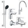 Комплект змішувачів для ванної кімнати і кухні Grohe QuickFix Start Edge (UA202501SK)