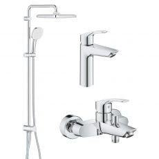 Набір змішувачів для ванни з душовою системою Grohe Eurosmart Tempesta Cube 250 (UA123246R1)