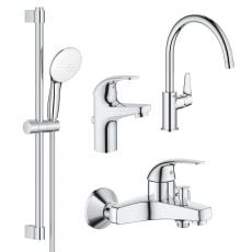 Набір змішувачів для ванни і кухні Grohe BauCurve (UA122218K1)