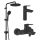 Набір змішувачів 3 в 1 для ванної кімнати Grohe QuickFix Start Black чорний матовий (UA303305RM)