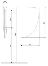 Перегородка межписсуарная Cersanit (K11-0031) — фото 3