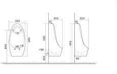 Писсуар подвесной Mixxus Premium Bevel-1004 с краном для писсуара (MP6663) — фото 9