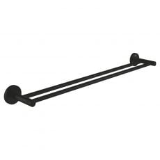 Подвійний рушникотримач 65 см Grohe QuickFix Start Black чорний матовий (412032430)