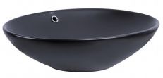 Раковина с донным клапаном Qtap Dove 63 см черная матовая (QT063077MBMB)